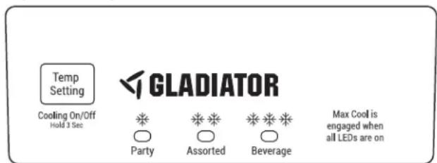 Gladiator GAFZ30FDGB - Marche/arrêt du refroidissement - 1