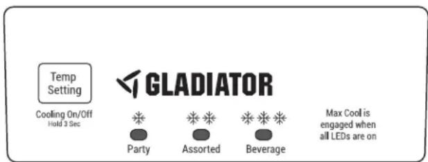 Gladiator GAFZ30FDGB - Max cool (refroidissement maximal) - 1