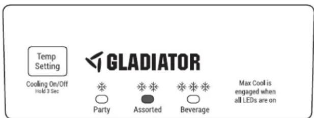 Gladiator GAFZ30FDGB - como regular el control - 1