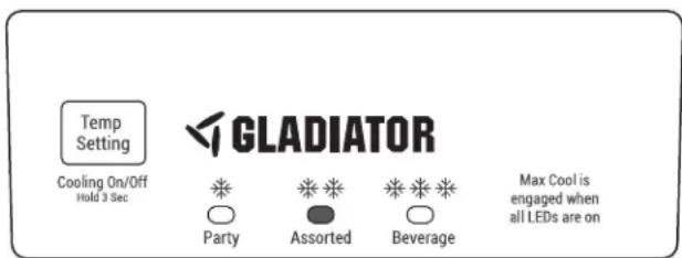 Gladiator GAFZ30FDGB - Adjusting Control - 1