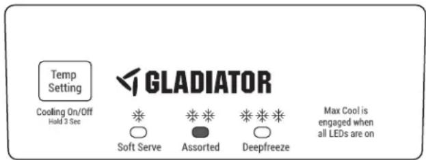 Gladiator GAFZ30FDGB - como regular el control - 1