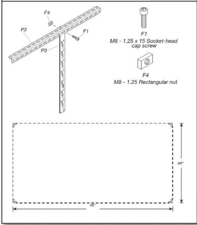 Gladiator GALS48M4JG - Attach upper corner supports - 1