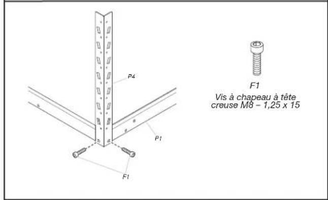 Gladiator GALS48M4JG - Fixer les supports de coin inférieurs - 1