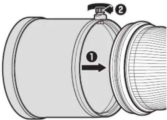 NIKON NIKKOR Z 400mm f2.8 TC VR S - Fixation du parasoleil - 1