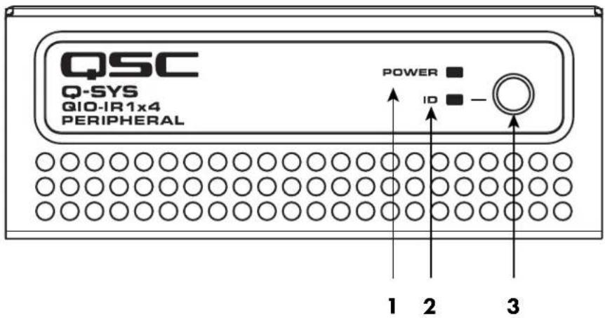 QSC QIOML4i - Panneau avant du qio-ir1x4 - 1