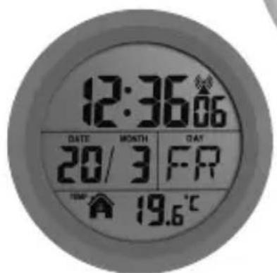 Krontaler GTWCBC - Radiografische klok voor badkamer Horloge radio-pilotée de salle de bain Funk-Baduhr - 3
