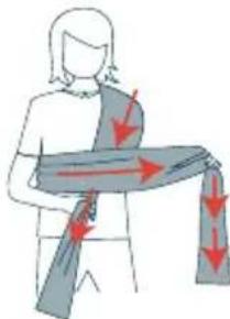 JANE Cocoon - Put the wrap over your back - 1