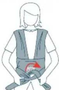 JANE Cocoon - HOW TO TIE THE DOUBLE KNOT FOR THE SLING: - 3