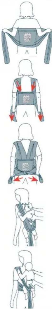 JANE Cocoon - Position 2: baby carried on your back - Option C (See page 3) - 2