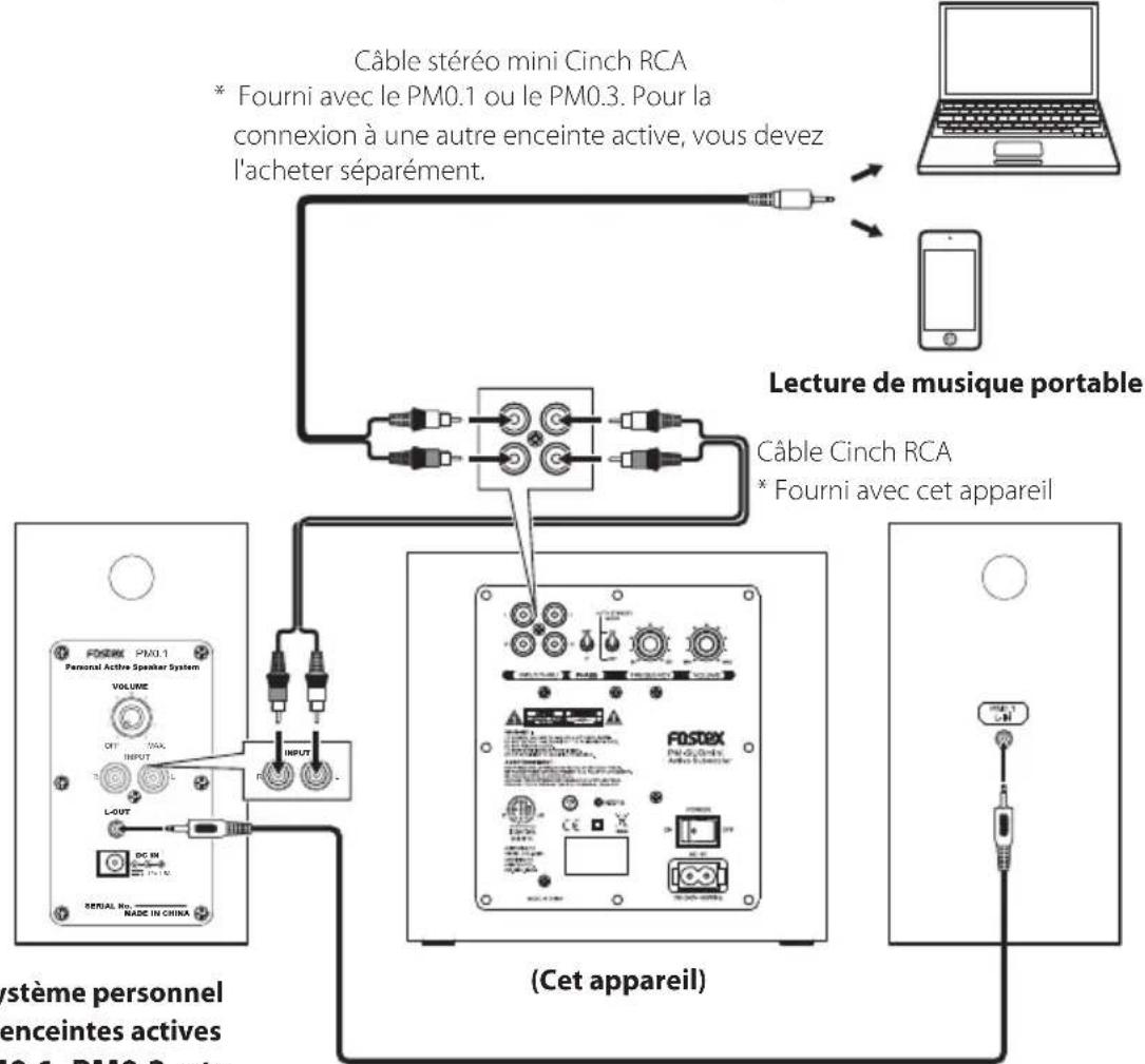 FOSTEX PMSUBmini2 - (Exemple de connexion) - 1