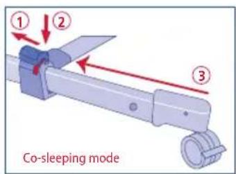 JANE Babyside - UNFOLDING AND FOLDING THE LEG (CO-SLEEPING MODE) - 4