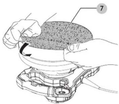 Craftsman CMEE100 - Attaching Polishing Bonnet to Foam Pad (Fig. F) - 1