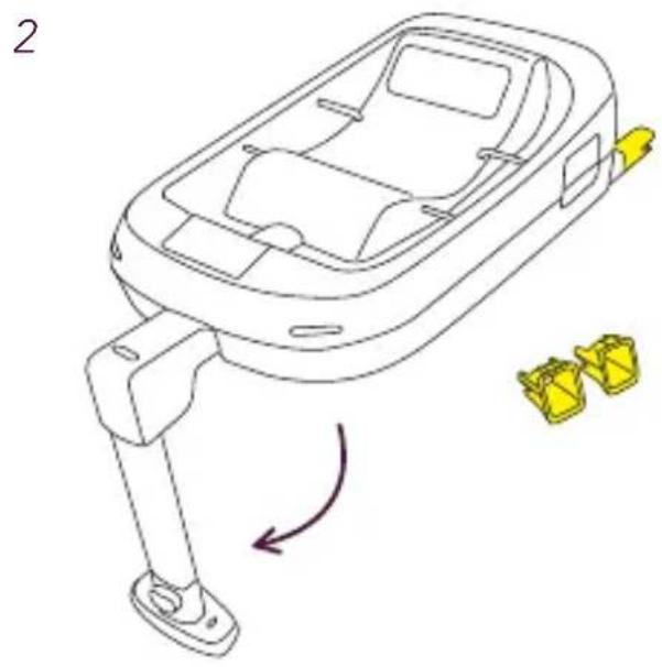 Silver Cross Simplifix Isofix Base - Simplifix ISOFIX Base parts list: - 3
