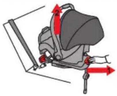 Foppapedretti XBASE - REMOVING THE CAR SEAT FROM THE ISOFIX BASE - 1