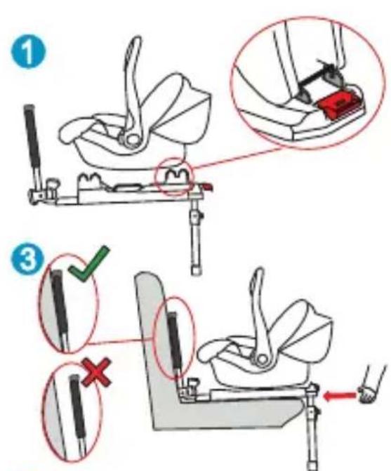 Foppapedretti XBASE - ATTACHING THE CAR SEAT ONTO THE BASE - 1