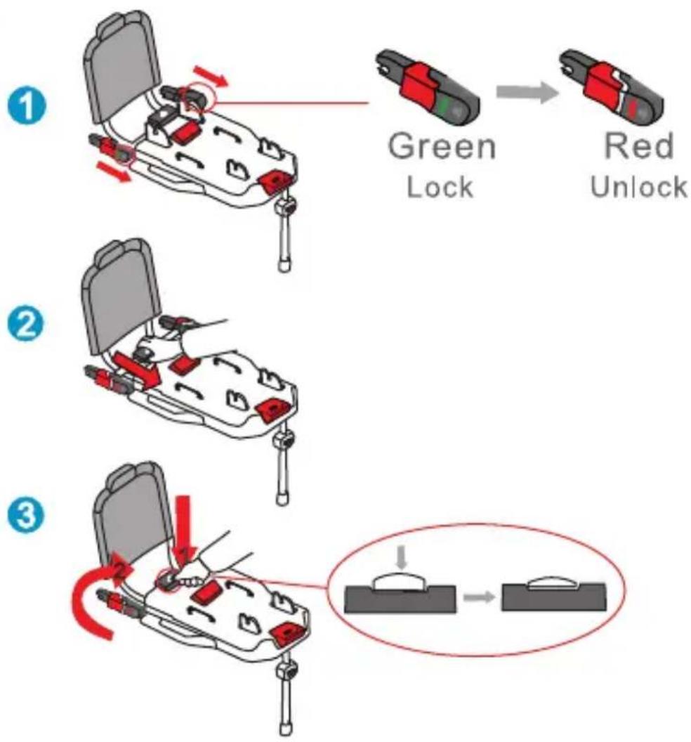 Foppapedretti XBASE - REMOVING THE ISOFIX BASE - 1