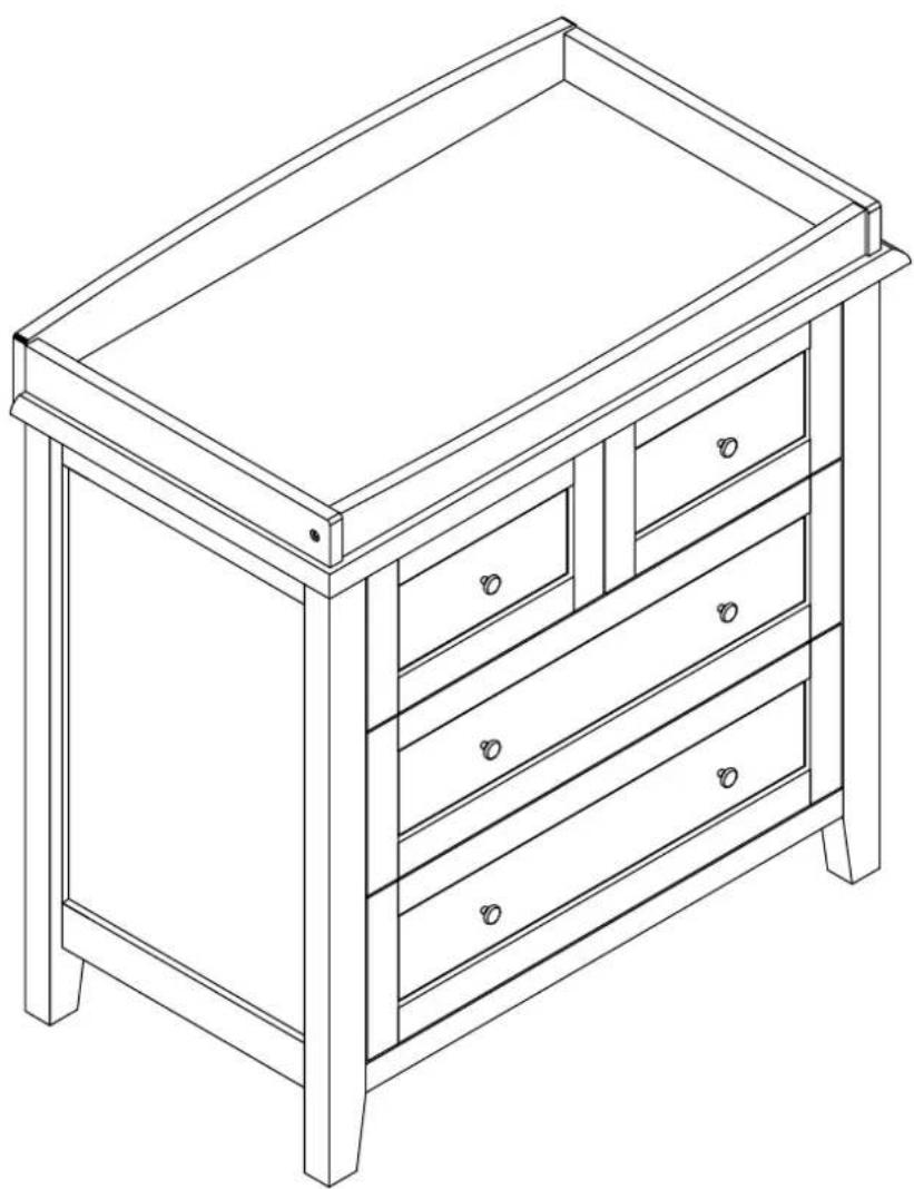 Silver Cross Nostalgia Dresser - Assembly Instructions - 1