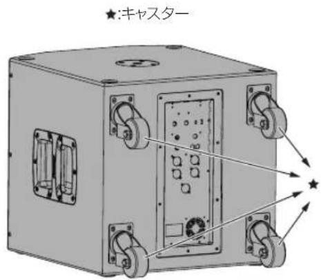 PIONEER XPRS 15 - サブウーファーモデルのキャスターについて - 1