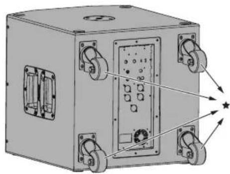 PIONEER XPRS 15 - Lenkrollen des Subwoofer-Modells - 1