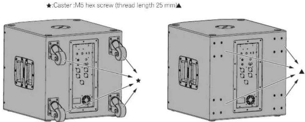 PIONEER XPRS 15 - Casters of the subwoofer model - 1
