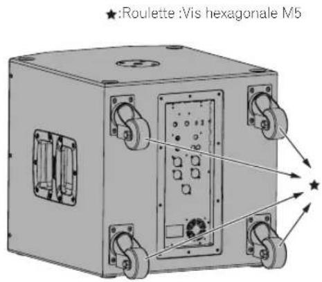 PIONEER XPRS 15 - Roulettes du modèle de caisson de graves - 1