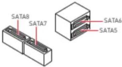MSI PRO B660MA DDR4 - SATA5~8: Connecteurs SATA 6 Gb/s - 1
