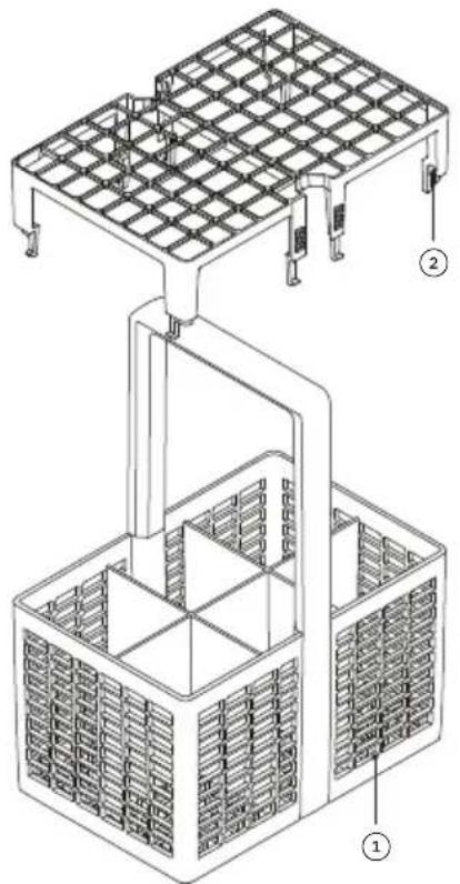 Fisher & Paykel DD24DTX6PX1 - Panier à ustensiles - 1