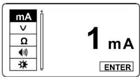 Beha-Amprobe UAT610EUR - Funktioner i Indstellingsmenuen for Senderen - 1