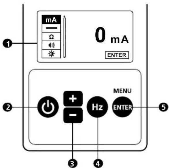 Beha-Amprobe UAT610EUR - Controli del trasmettitore e display UAT-600-TE Controli del trasmettitore - 1