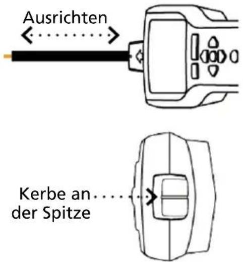 Beha-Amprobe AT8030EUR - b Empfänger AT-8000-RE im spannungsführenden Modus SPITZENSENSOR (TIP SENSOR) verwenden - 2