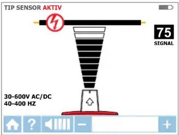 Beha-Amprobe AT8030EUR - b Empfänger AT-8000-RE im spannungsführenden Modus SPITZENSENSOR (TIP SENSOR) verwenden - 1
