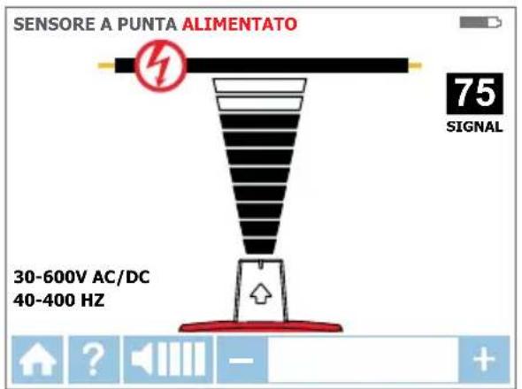 Beha-Amprobe AT8030EUR - b Uso del ricevitore AT-8000-RE in modalità Sensore punta sotto tensione - 1