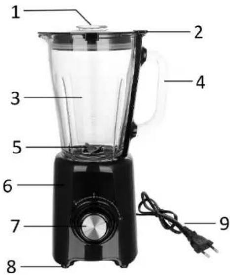 Emerio BL124449 - Réglage du bouton de commande - 1