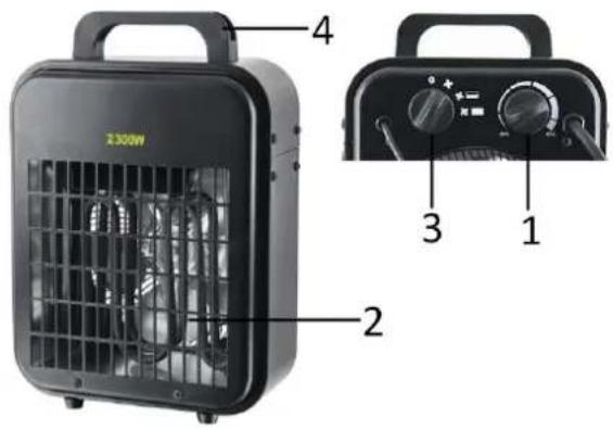 Emerio FH110784 - Heat setting: - 4