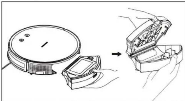 Emerio RVC124120 - Het stofreservoir en filter reinigen - 1