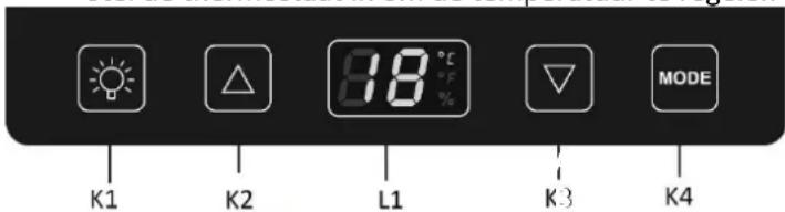 K1 K2 L1 18 °C % K3 MODE K4