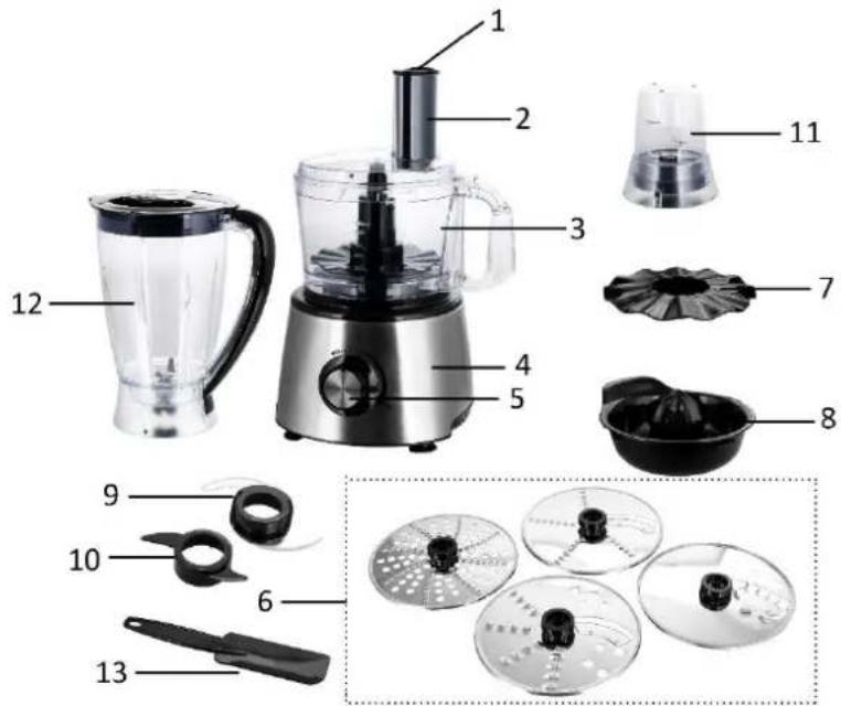Emerio FP126267 - PARTS DESCRIPTION - 1