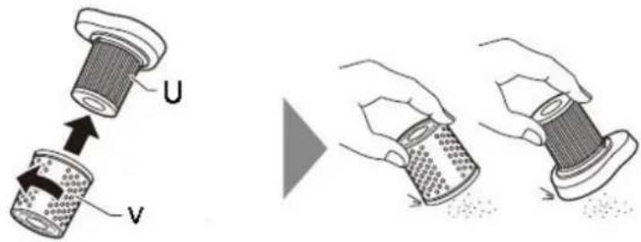 Emerio UVC127226 - - Pulizia del filtró del contentitore della polvere - 1