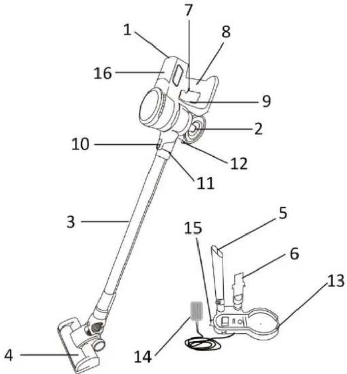 Emerio UVC122311 - DESCRIPTION DES PIECES - 1