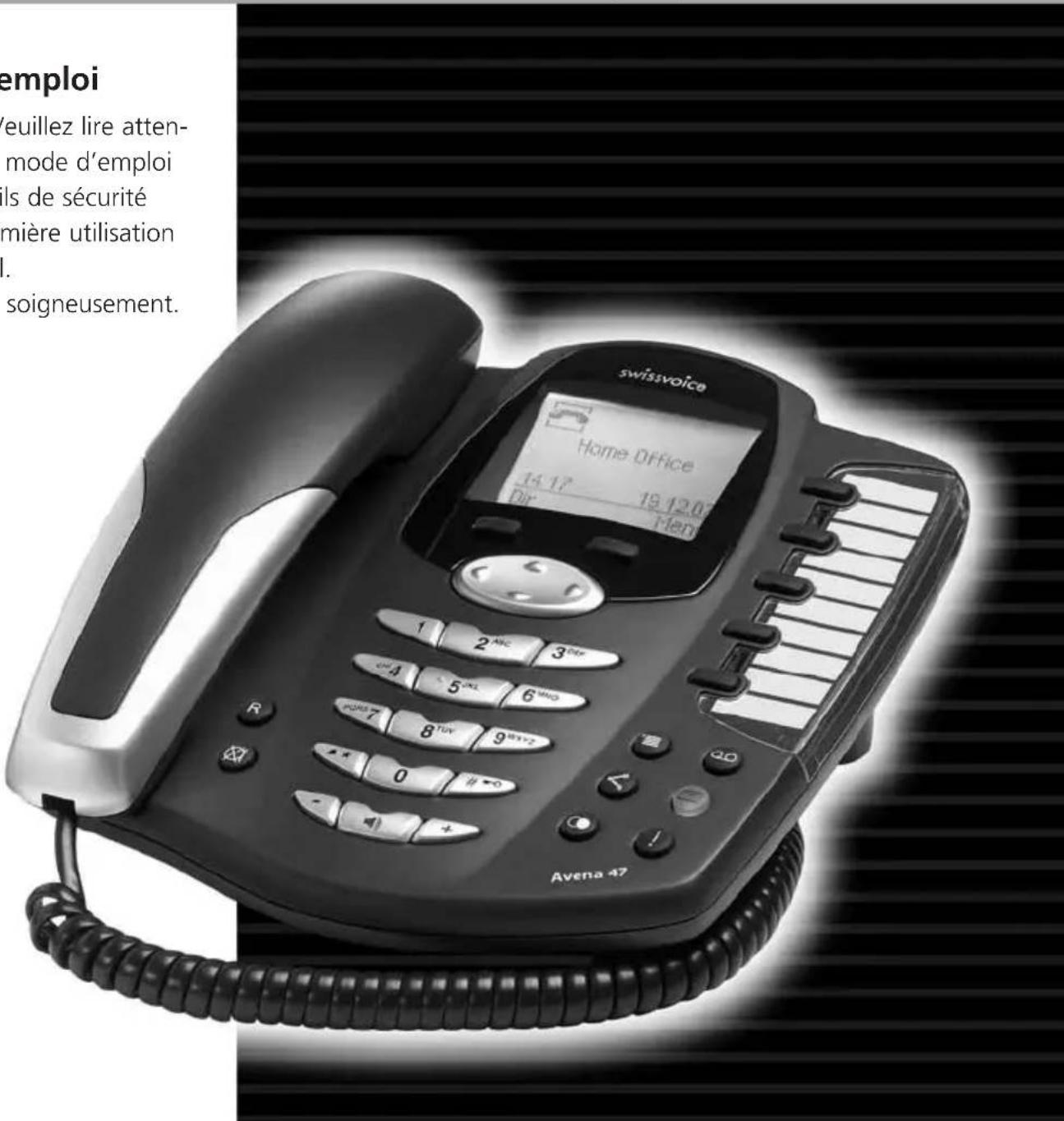 SWISSVOICE Avena 47 - Mode d'emploi - 1