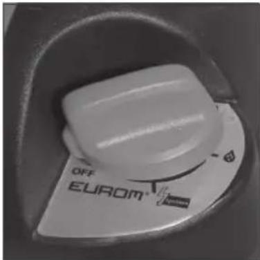 Eurom Outsider 322569 - Connecting the gas cartridge (always outdoors and remote from any sources of ignition) - 1