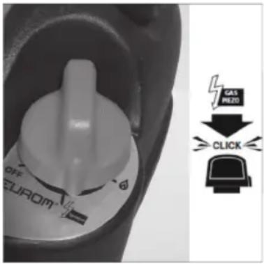 OFF SEUROM GAS PIEZO CLICK