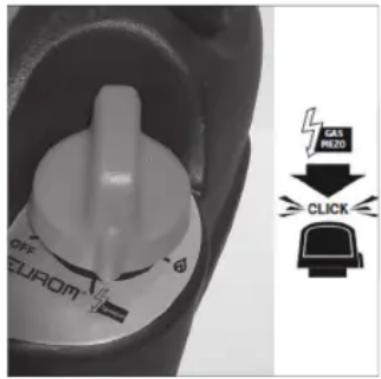OFF SEUROM GAS PIEZO CLICK