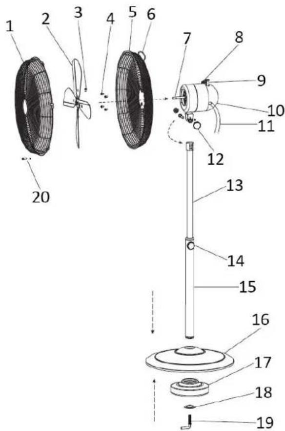 Emerio FN108774 - BESKRIVNING AV DELAR - 1