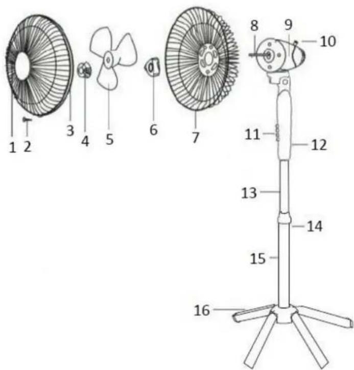 Emerio FN110013 - DESCRIPTION DES PIECES - 1