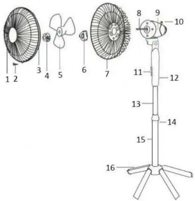 Emerio FN110013 - BEZEICHNUNG DER TEILE - 1