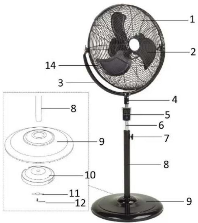 Emerio FN114507 - DESCRIPTION DES PIECES - 1