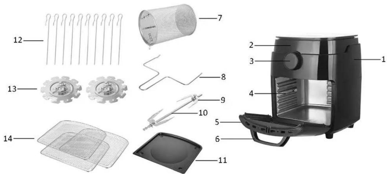 Emerio AF121914 - PARTS DESCRIPTION - 1