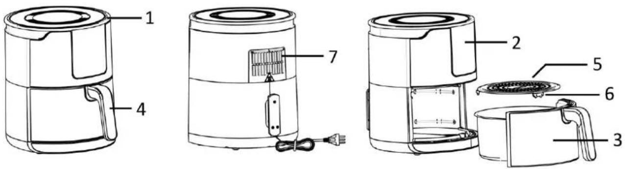 Emerio AF124802 - DESCRIPTION DES COMPOSANTS - 1