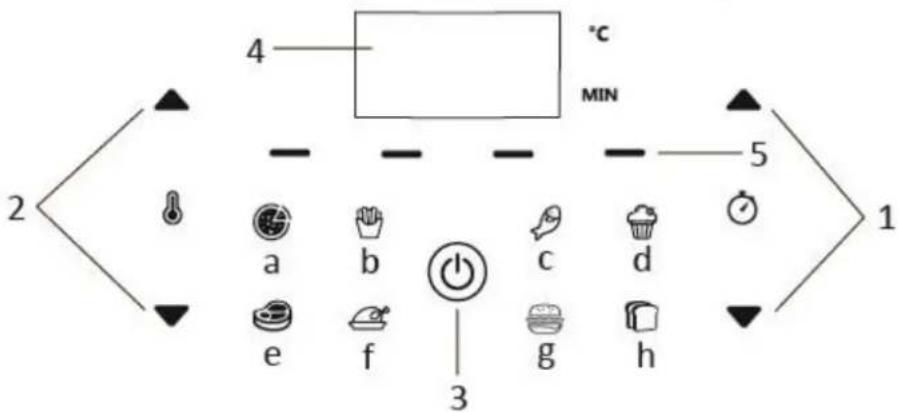 Emerio AF125927 - Control panel and display - 1